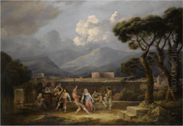 The Saltarello, With A View Of The Colosseum, Rome - view 1
