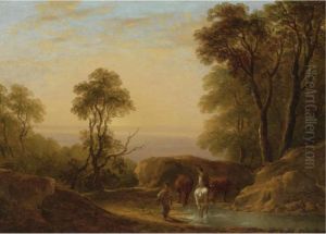 An Evening Landscape by Thomas Barker of Bath