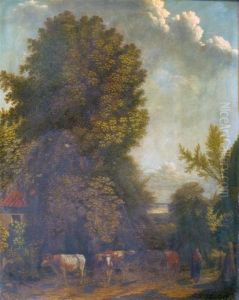 The Herd Returning by Thomas Barker of Bath