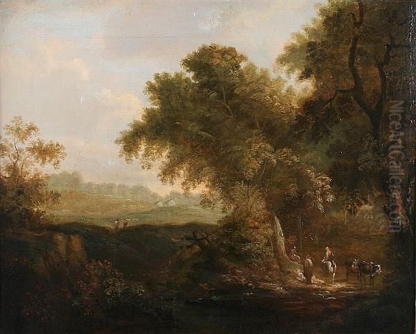 A Pastoral Scene With Herdsmen And Cattle - view 1