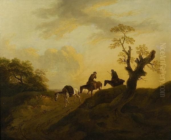 Travellers On A Country Road - view 1