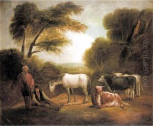 Figures With Cattle And A Horse by Thomas Barker of Bath