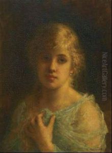 Young Blonde In A Chiffon Dress
