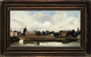 View Of The Thames With A Church And A Rower View Of The Thames With A Church And A Rower