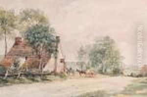 Landscape With Figures And Horses by Thomas Gainsborough