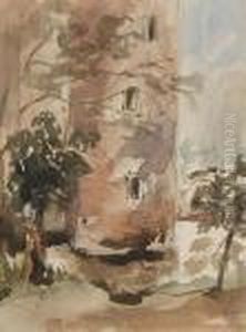 A Moated Tower At Caister Castle by Thomas Gainsborough
