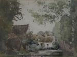 Cottages On A Lane by Thomas Gainsborough