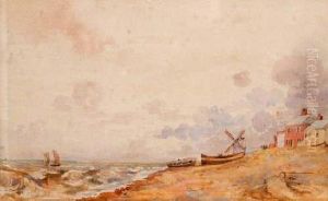 Watercolour A View Of Fort Green,aldeburgh, Suffolk