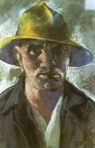 Self-portrait with Yellow Hat 1927 by David Jandi