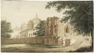 Blick Auf Eine Indische Tempelanlage by William Daniell RA