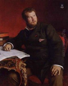 Portrait of Jean Dagnan-Bouveret by Pascal-Adolphe-Jean Dagnan-Bouveret