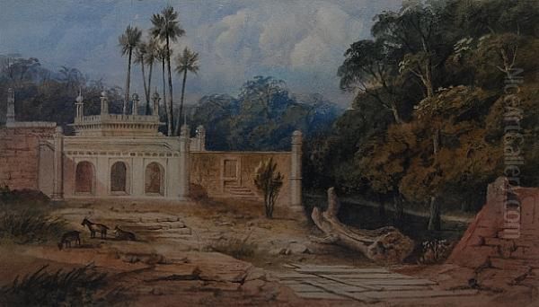 Adurga Or Muhumedan Burial Place At Hadjipounear Patna, East Indies - view 1