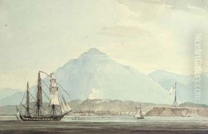 French Shipping And Post At Mahi On The Malabar Coast by William Daniell RA
