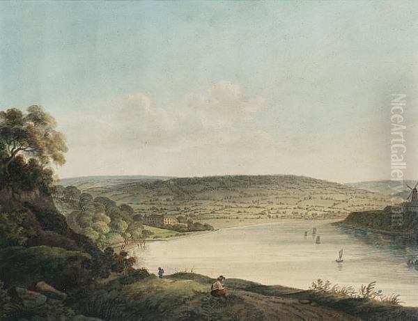 Shipping On A River (recto); Cattle Watering (verso) - view 1