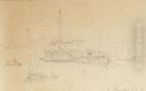 Junks And Other Coastal Craft, Whampoa, China by William Daniell RA