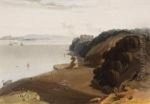 Distant View Of Edinburgh, With Wemys Castle by William Daniell RA