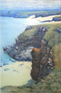 Harlyn Bay, Cornwall; Mother Ivey's Bay by Albert Moulton Foweraker