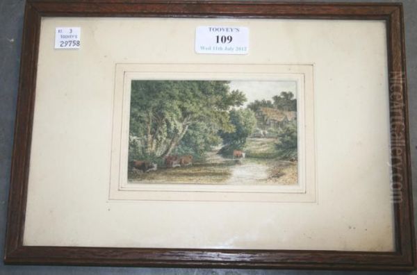 Landscape With Watering Cattle - view 1