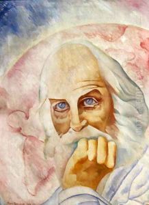 Portrait of Walt Whitman 1819-92 by Boris Dmitrievich Grigoriev