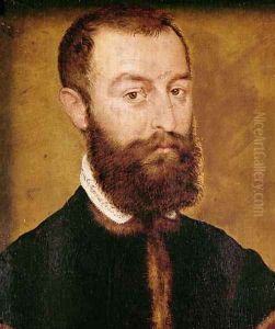 Portrait of a Man with a Beard or, Portrait of a Man with Brown Hair by Corneille De Lyon
