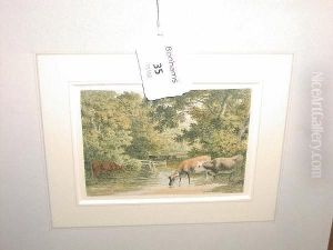 Cattle Drinking by Robert Hills