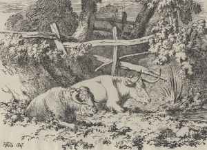 Cattle Resting by Robert Hills