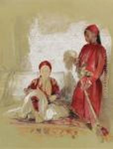 Prince Hassan And His Nubian Servant by John Frederick Lewis