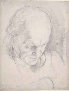 Portrait of William Blake 1757-1827 Leaning Forward by John Linnell