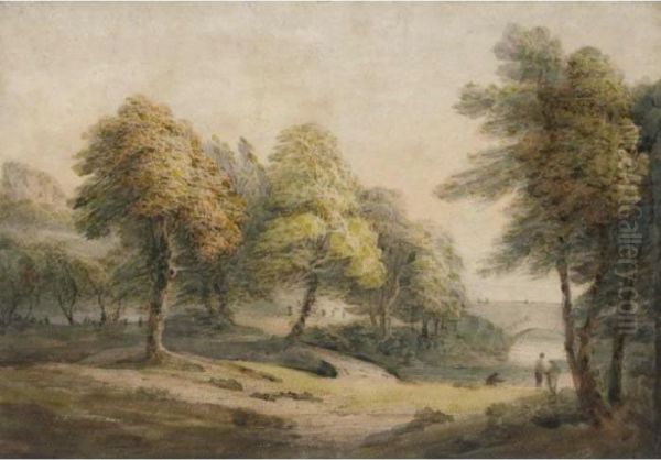 Landscape With Figures By A Stream - view 1