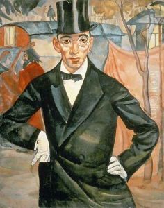 Portrait of Sherling from the cycle of portraits called The face of Russia by Boris Dmitrievich Grigoriev