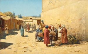 Central Asian Street Vendors. by Richard Karlovich Zommer