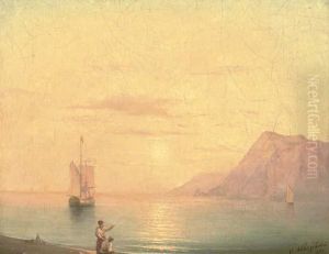 Sunset Over The Sea by Ivan Konstantinovich Aivazovsky
