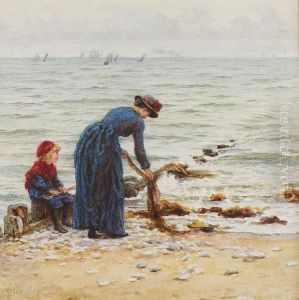 On The Beach by Helen Mary Elizabeth Allingham