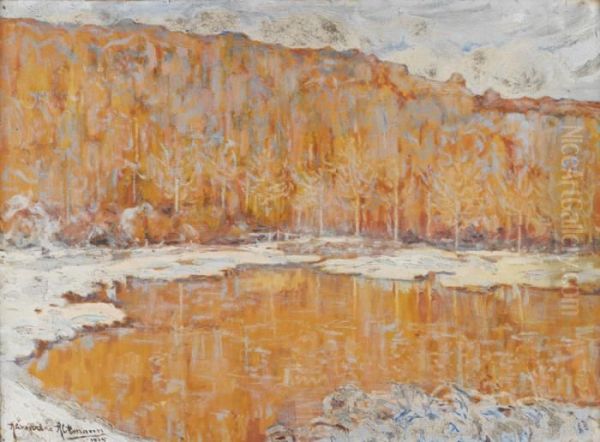 L'etang Sous La Neige - view 1