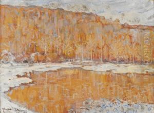 L'etang Sous La Neige