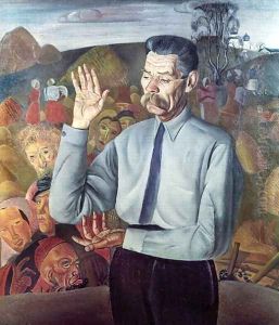 Portrait of Maxim Gorky 1868-1936 by Boris Dmitrievich Grigoriev