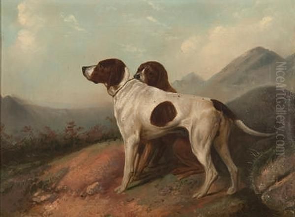 Two Pointers In A Mountainous Landscape - view 1