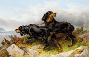 Setters On The Scent by Richard Ansdell
