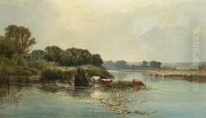 River Landscape With Cattle River Landscape With Cattle
