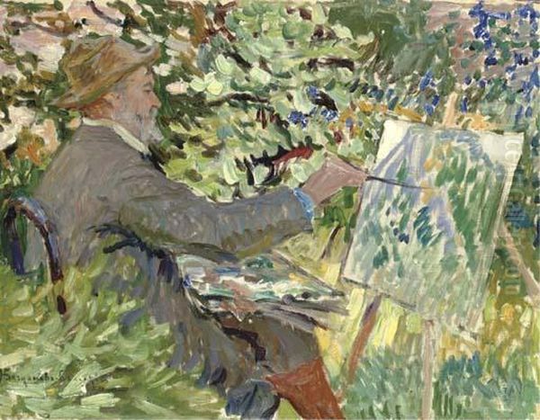 An Artist At His Easel - view 1