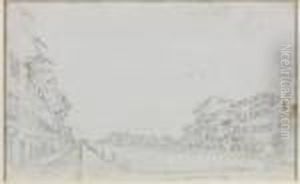 "veduta Di Una Piazza (a Vercelli?)" 1844