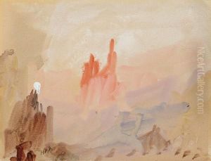 View Of A Citadel by Hercules Brabazon Brabazon