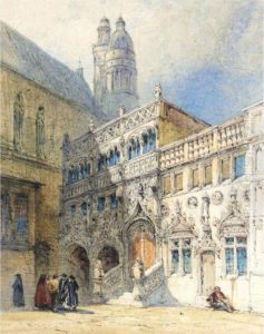 The Chapel Of The Holy Blood, Bruges by William Callow