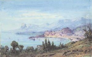 Veduta Di Mentone by Gabriele Carelli