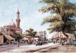 Street Scene, Cairo; Market Scene, Boulack by Gabriele Carelli