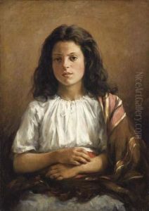 Portrait Eines Zigeunermadchens by Alexei Alexeivich Harlamoff