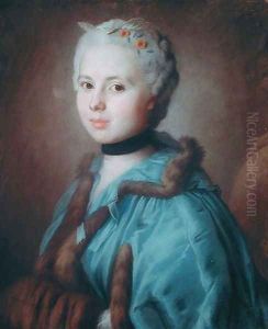 Portrait of Madame Hovyn de Tranchere by Maurice Quentin de La Tour