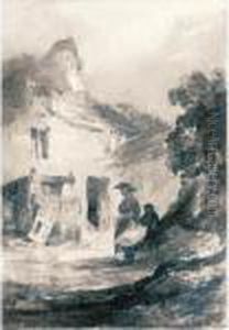 An Old Cottage Dolgelly by John Sell Cotman