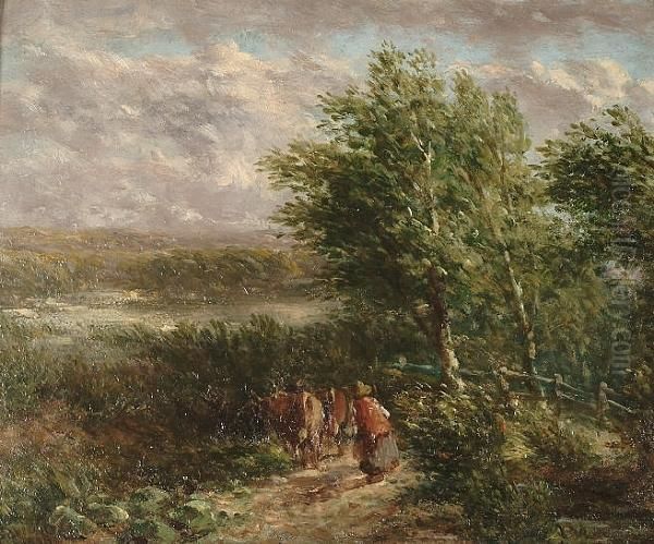 Landscape With Cattle And A Drover On A Path - view 1
