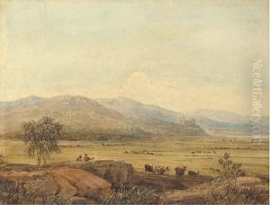 Harlech Castle, With Morfa Harlech In The Foreground, North Wales by David I Cox